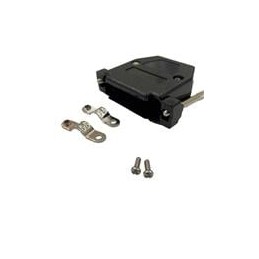 10 pcs : DB25-HD-PB-TS - D-Sub Backshells D-SUB HOOD BLK PLASTIC 25 WAY TH