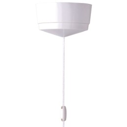 1 pcs - MK Electric White Pull Cord Switch, 6A 1 Way