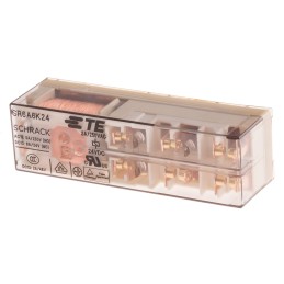5 pcs - TE Connectivity PCB Mount Force Guided Relay, 24V dc Coil Voltage, 6 Pole, 6PDT