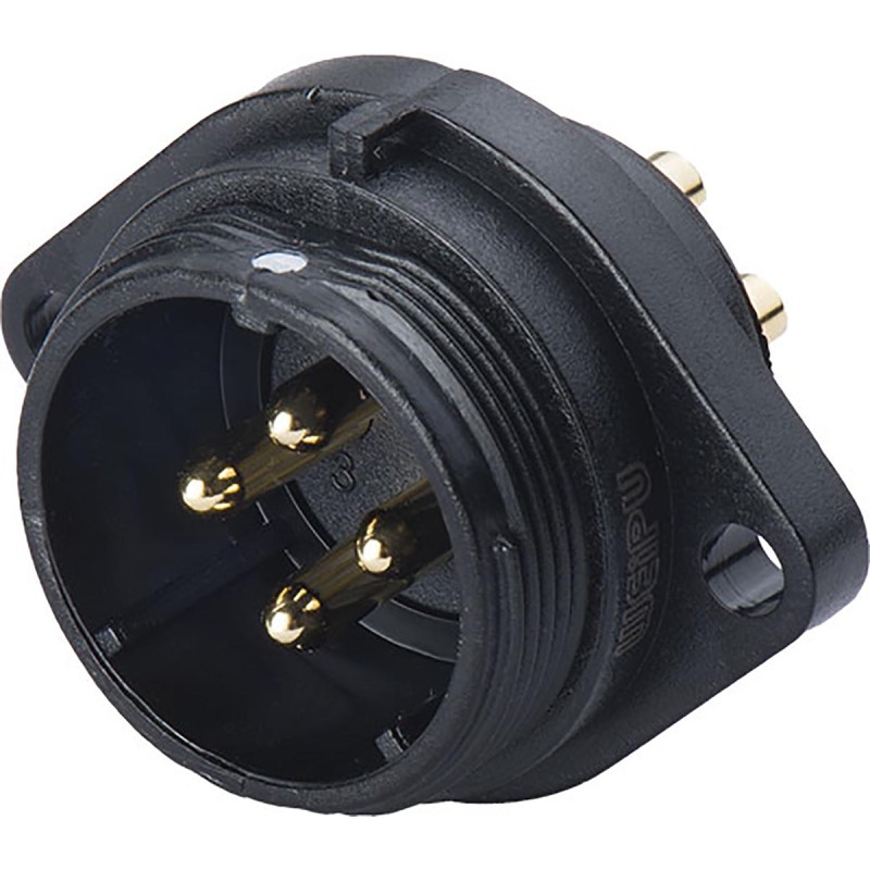 1 pcs - RS PRO Circular Connector, 4 Contacts, Flange Mount, Plug, Male, IP68
