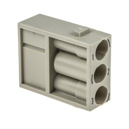 1 pcs - HARTING Heavy Duty Power Connector Module, 40A, Male, Han-Modular Series, 3 Contacts