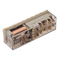 25 pcs - TE Connectivity PCB Mount Force Guided Relay, 24V dc Coil Voltage, 6 Pole, 4PST, DPST