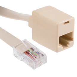 1 pcs - RS PRO Single-Port RJ45 Female, RJ45 Male Extender, Cat3