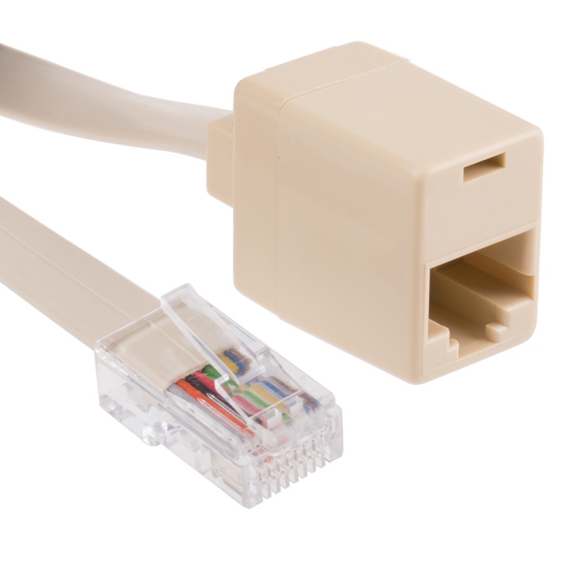 1 pcs - RS PRO Single-Port RJ45 Female, RJ45 Male Extender, Cat3