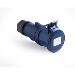 1 pcs - RS PRO IP44 Blue Cable Mount 2P + E Industrial Power Socket, Rated At 32A, 200 - 250 V