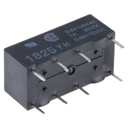 25 pcs - Omron PCB Mount Signal Relay, 24V dc Coil, 2A Switching Current, DPDT