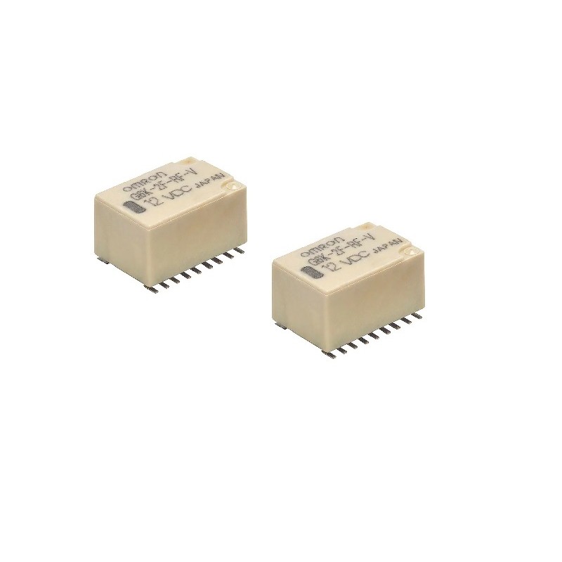 10 pcs - Omron Surface Mount High Frequency Relay, 12V dc Coil, 1GHz Max. Coil Freq., DPDT