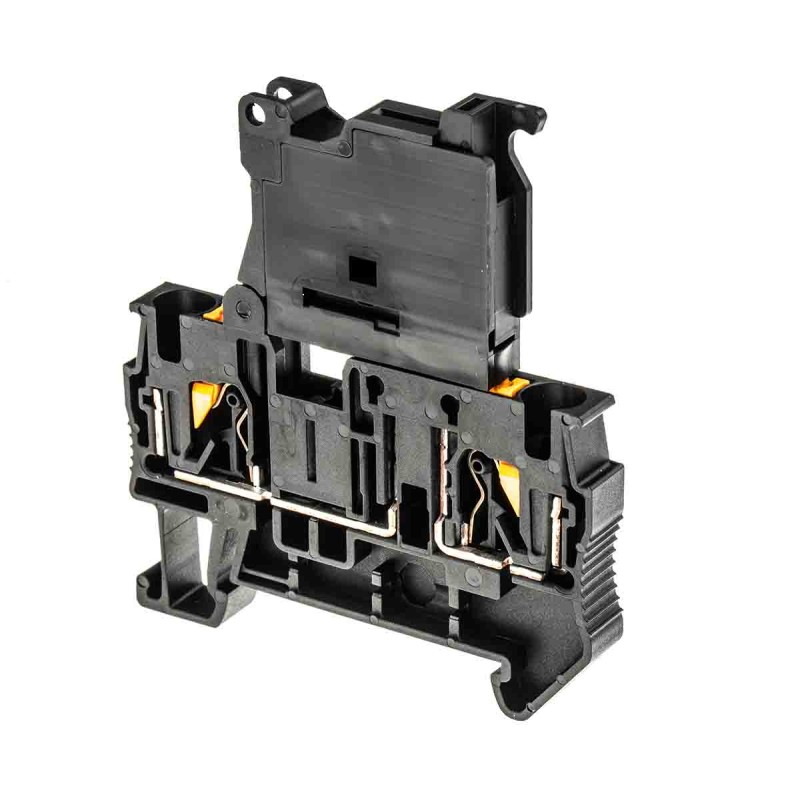 1 pcs - Phoenix Contact PT 4-HESILED 24 (5X20) Series Black Fused DIN Rail Terminal, 0.2 - 6mm², Single-Level, Push In