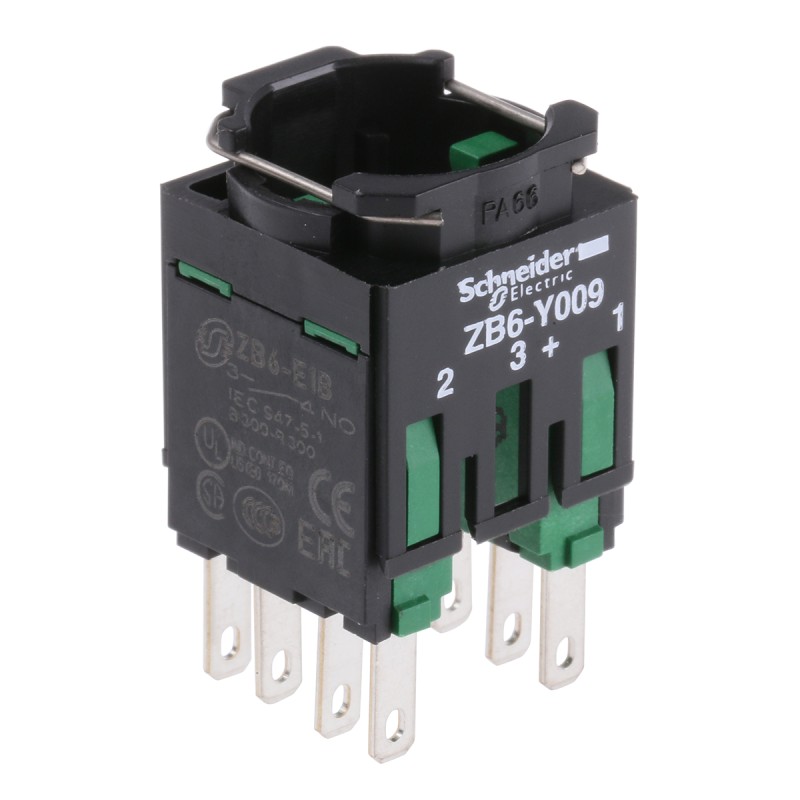 1 pcs - Schneider Electric Harmony XB6 Series Contact Block, 2NO