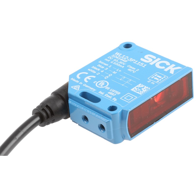 1 pcs - Sick Retroreflective Photoelectric Sensor, Block Sensor, 2 m Detection Range