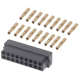 1 pcs - HARWIN Datamate Connector Kit Containing 18 way DIL Female Shell, Crimps
