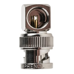 1 pcs - Amphenol, Plug Cable Mount BNC Connector, 50Ω, Crimp Termination, Right Angle Body