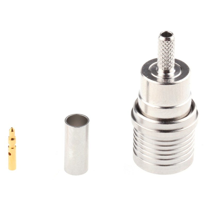 1 pcs - Radiall, Plug Cable Mount QMA Connector, 50Ω, Crimp Termination, Straight Body