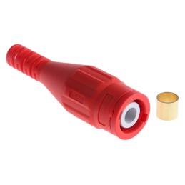 1 pcs - Staubli, Plug Cable Mount BNC Connector, Crimp Termination, Straight Body