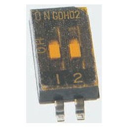 1 pcs - TE Connectivity 2 Way Surface Mount DIP Switch SPST, Rocker Actuator