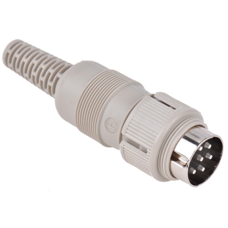1 pcs - Hirschmann, MAS 6 Pole Din Plug, DIN 45322, 4A, 34 V ac/dc IP30, Screw Lock, Male, Cable Mount