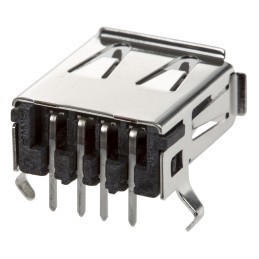 1 pcs - TE Connectivity Right Angle, Through Hole, Socket Type A 2.0 USB Connector