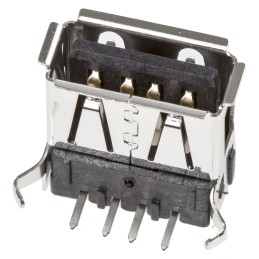 1 pcs - TE Connectivity Right Angle, Through Hole, Socket Type A 2.0 USB Connector