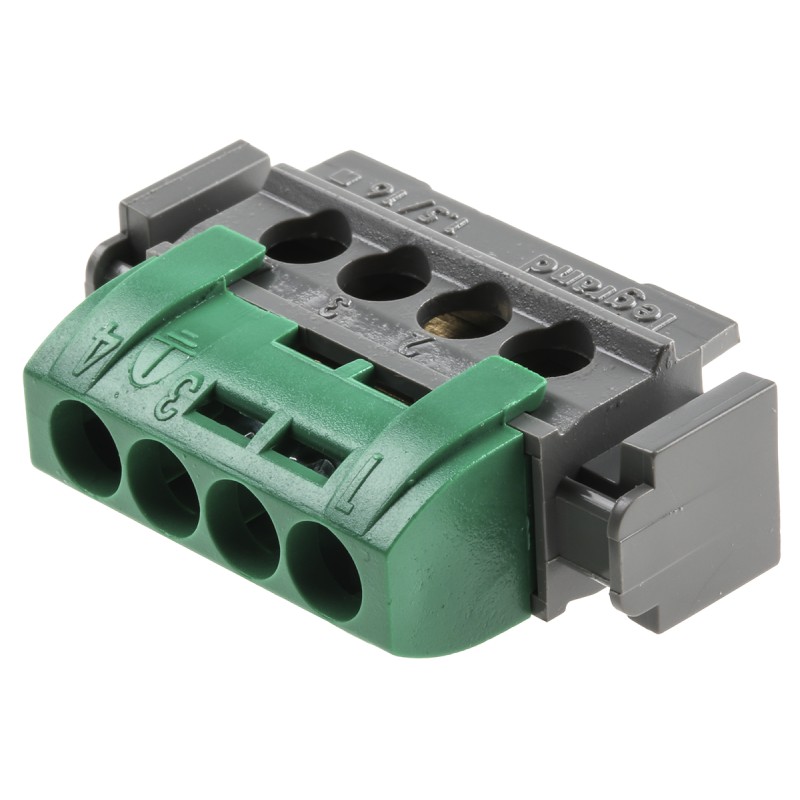 1 pcs - Legrand Distribution Block, 4 Way, 1.5 - 16mm², 80A, 400 V ac, Green