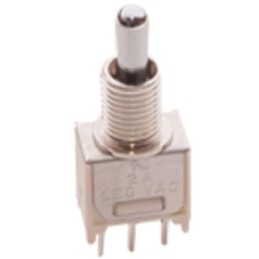 1 pcs - C & K Toggle Switch, Through Hole Mount, (On)-(On), SPDT, Through Hole Terminal