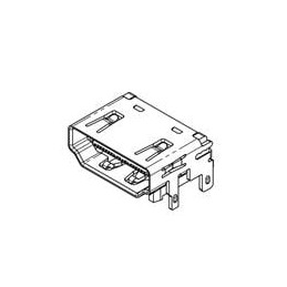 10 pcs : RAHHD19TR - HDMI, Displayport & DVI Connectors HDMI Type A Rcpt Horizontal SMT