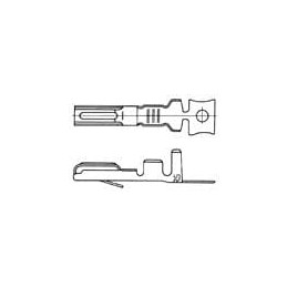10 pcs : QR/P1-PC1B-121(12) - Rack & Panel Connectors CRIMP TERM MALE 14-16AWG