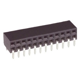 1 pcs - TE Connectivity AMPMODU MOD II Series Right Angle Through Hole Mount PCB Socket, 10-Contact, 2-Row, 2.54mm Pitch,