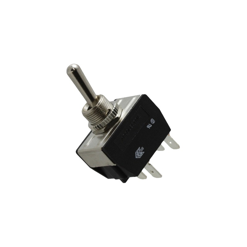 1 pcs - Arcolectric (Bulgin) Ltd Toggle Switch, Panel Mount, On-On, DPDT, Tab Terminal