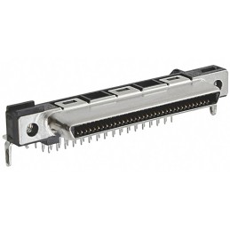 1 pcs - TE Connectivity CHAMP Series Right Angle Through Hole Mount PCB Socket, 68-Contact, 2-Row, 1.6mm Pitch, Solder