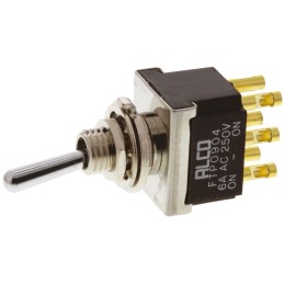 1 pcs - TE Connectivity Toggle Switch, Panel Mount, On-(On), DPDT, Solder Terminal, 125V ac