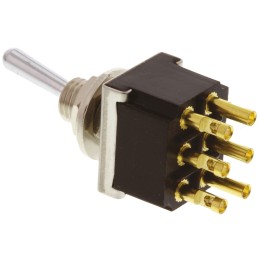 1 pcs - TE Connectivity Toggle Switch, Panel Mount, On-(On), DPDT, Solder Terminal, 125V ac