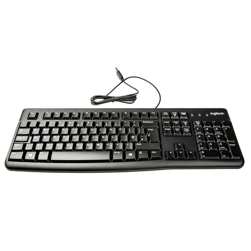 1 pcs - Logitech Wired USB Keyboard, QWERTY (UK), Black