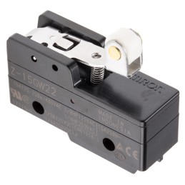 1 pcs - Omron Roller Lever Limit Switch, NO/NC, IP00, SPDT, Thermosetting Resin Housing, 500V ac Max, 15A Max