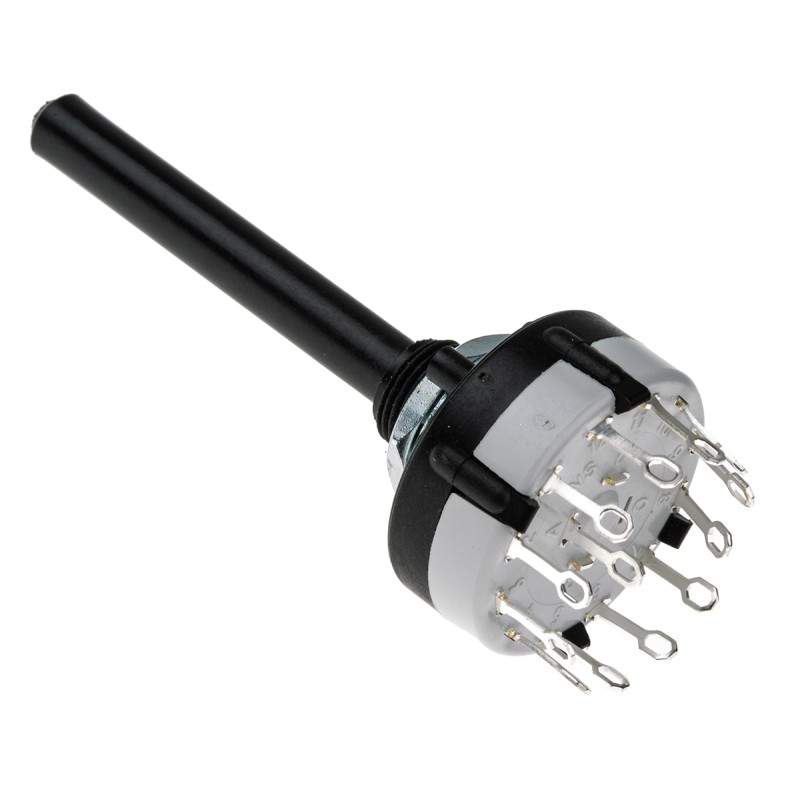 1 pcs - Lorlin, 12 Position SPST Rotary Switch, 150 mA @ 250 V ac, Solder Tab