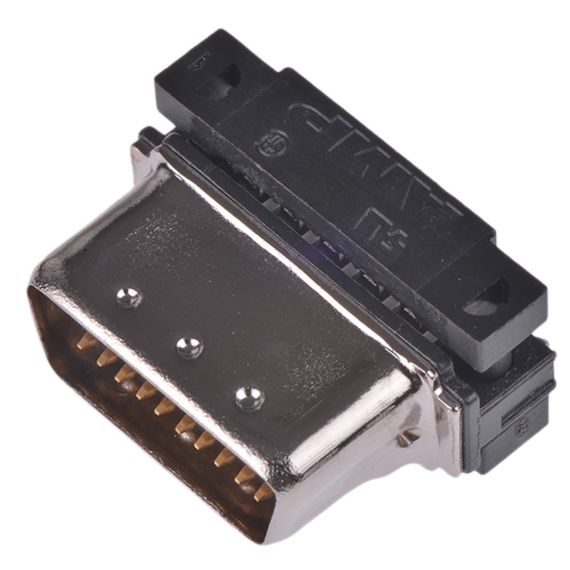 1 pcs - TE Connectivity Male 20 Pin Straight Cable Mount SCSI Connector 1.27mm Pitch, IDC