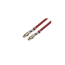 10 pcs : 217490-2225 - Rectangular Cable Assemblies Pre-Crimped Lead 450mm Lngth, 22 AWG, Red