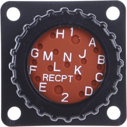 1 pcs - ITT Cannon Circular Connector, 15 Contacts, Panel Mount, Socket, Male, IP67, Trident Neptune Series