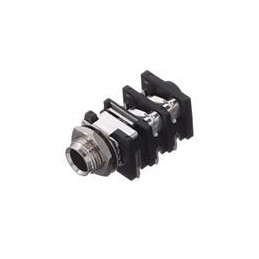 10 pcs : ACJS-MHOM - Phone Connectors 1/4'HOR Snap-fit CHASSIS CONN