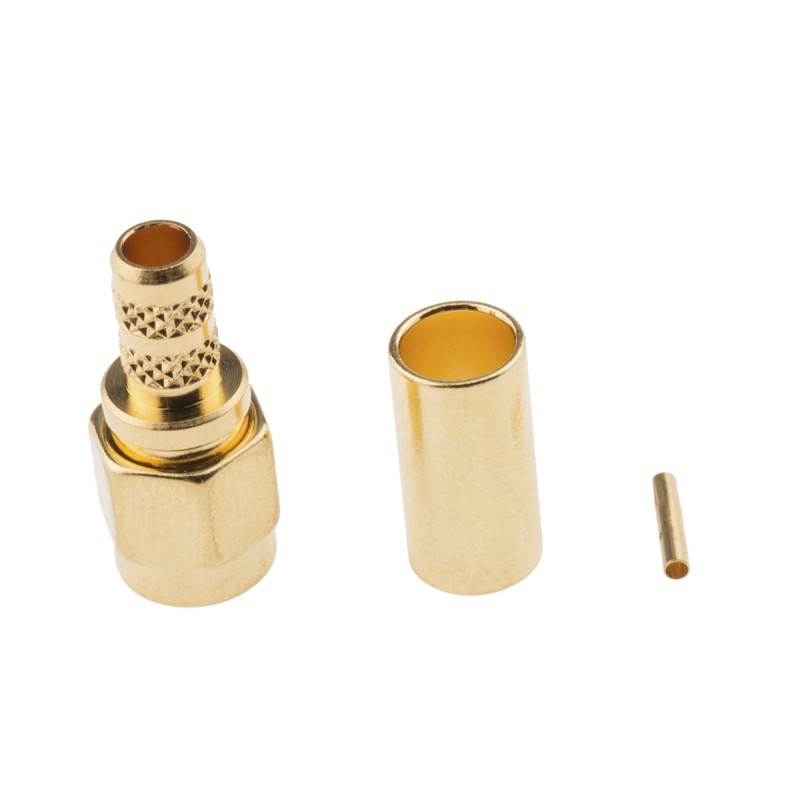 1 pcs - Amphenol, Plug Cable Mount SMA Connector, 50Ω, Crimp Termination, Straight Body