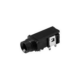 10 pcs : MJ-63022A - Phone Connectors audio jack, 6.35 mm, horizontal, 2 conductor, through hole, 0 switches