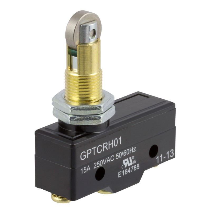 1 pcs - ZF Roller Plunger Micro Switch, Screw Terminal, 15 A @ 250 V ac, SPDT