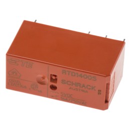 1 pcs - TE Connectivity PCB Mount Power Relay, 5V dc Coil, 16A Switching Current, SPDT