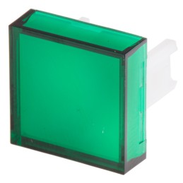 1 pcs - RS PRO Green Square Push Button Lens for Use with SD16 Series