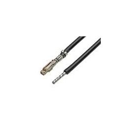 10 pcs : 217491-1201 - Rectangular Cable Assemblies Pre-Crimped Lead 75mm Lngth, 26 AWG, Blk