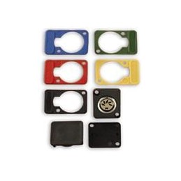 10 pcs : DSS-BROWN - XLR Connectors Labeling plate for D recptacles,brown