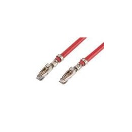 10 pcs : 217500-2121 - Rectangular Cable Assemblies Pre-Crimped Lead 75mm , 22 AWG, Red