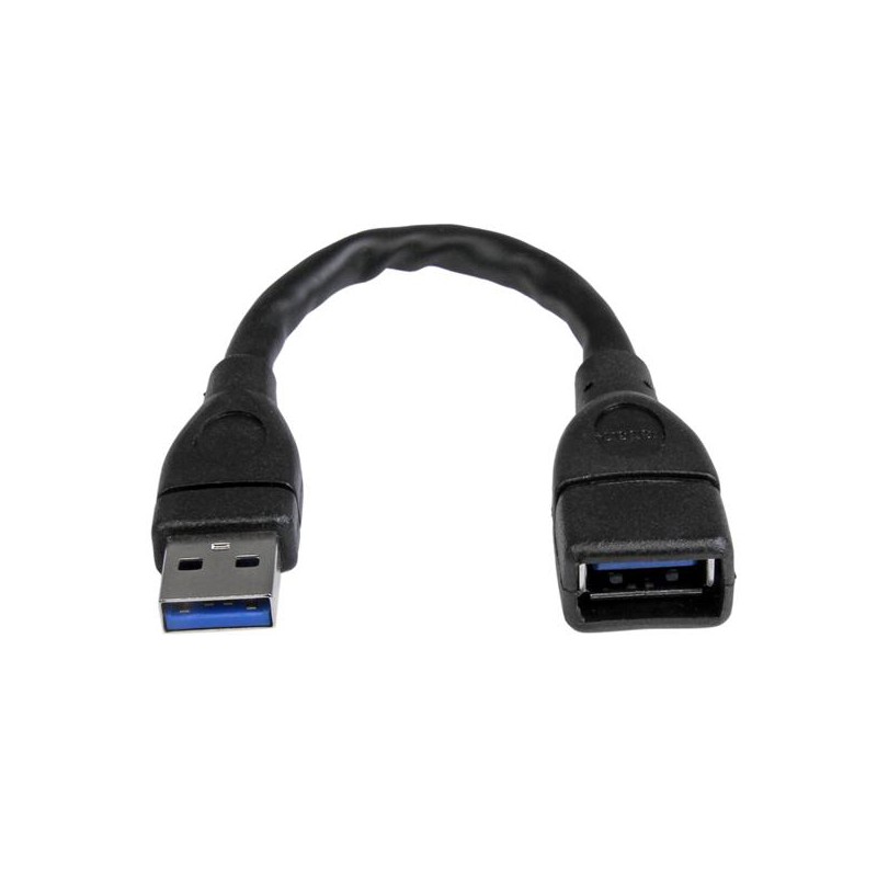 1 pcs - StarTech.com USB 3.0 Cable, Male USB A to Female USB A USB Extension Cable, 15cm