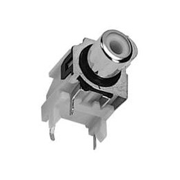 10 pcs : PJRAS1X1S02X - RCA Phono Connectors 1POS WHT PHONO JACK