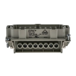 1 pcs - Epic Contact Connector Insert, 16 Way, 16A, Male, H-BE, Cable Mount, 600 V