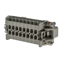 1 pcs - Epic Contact Connector Insert, 16 Way, 16A, Male, H-BE, Cable Mount, 600 V